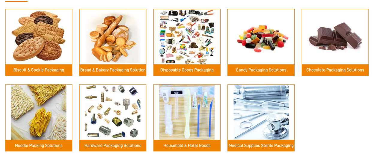 Aplicación de la máquina de embalaje