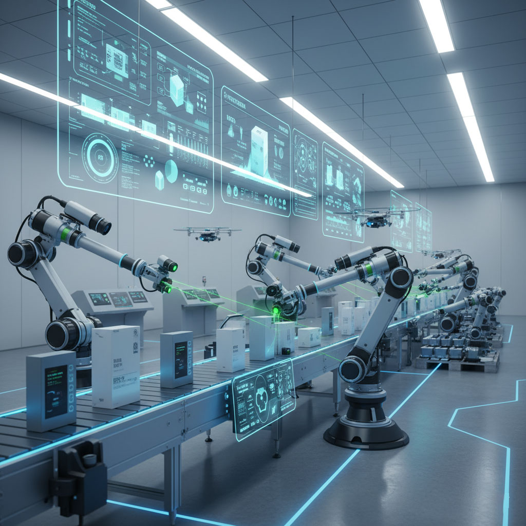 Maquinaria de envasado inteligente con IoT, sistemas de visi&oacute;n y funciones de automatizaci&oacute;n inteligente.